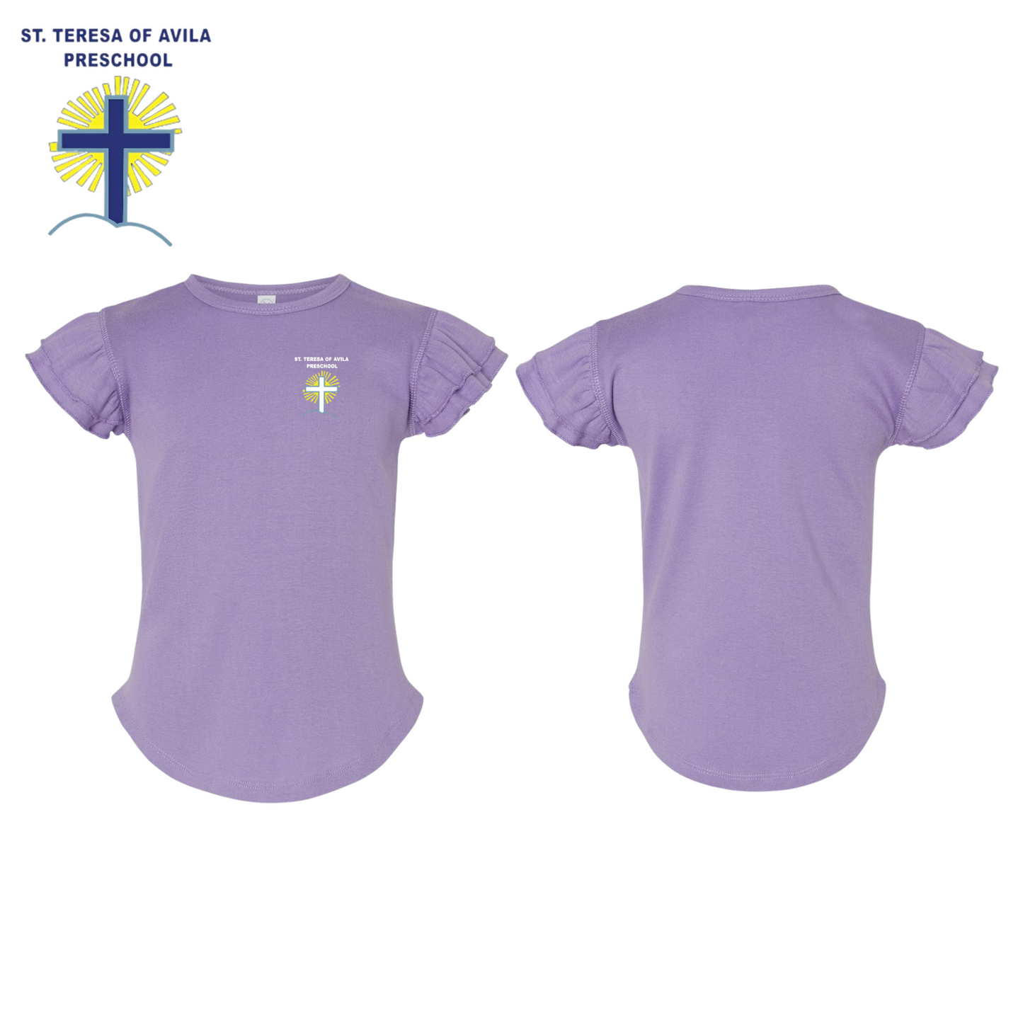 Rabbit Skins Toddler Flutter Sleeve Tee
