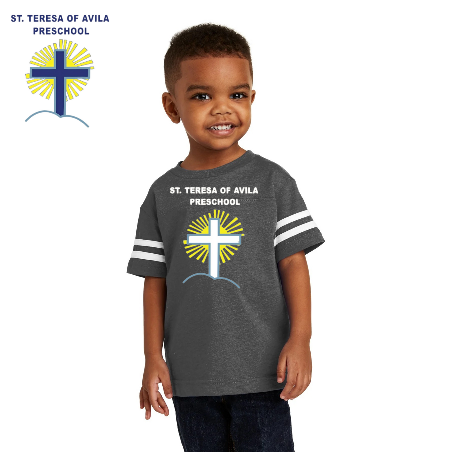 Rabbit Skins ™  Toddler Football Fine Jersey Tee