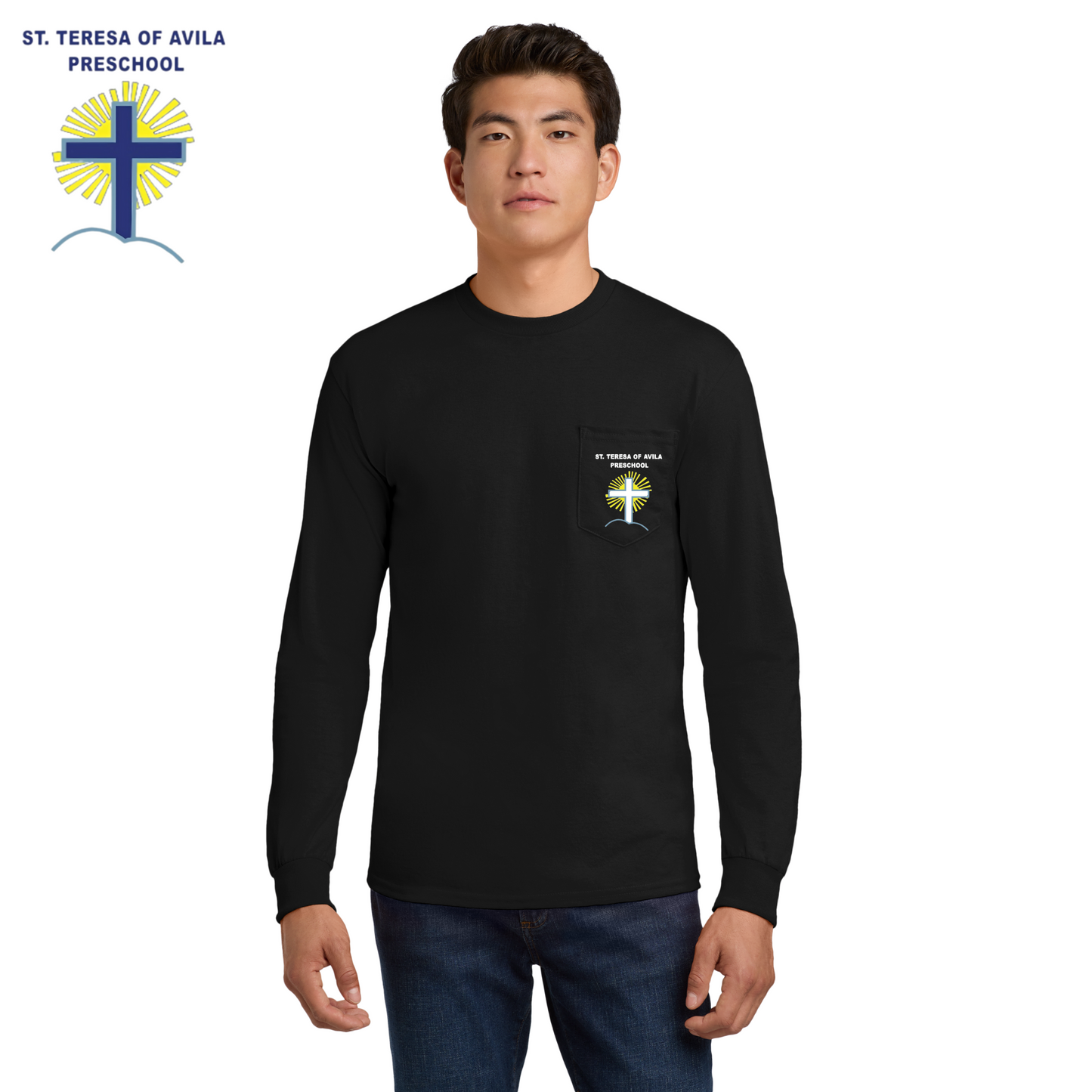 Gildan ®  - Ultra Cotton ®  100% US Cotton Long Sleeve T-Shirt with Pocket