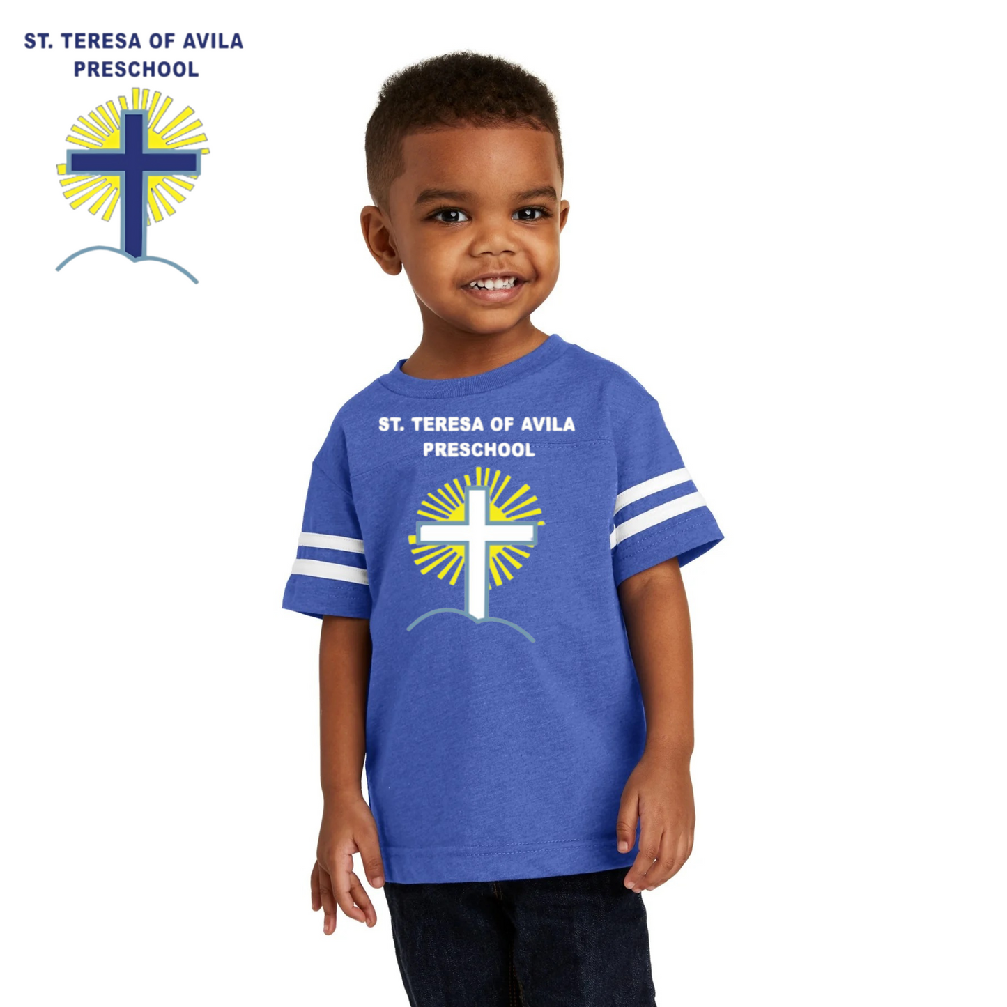 Rabbit Skins ™  Toddler Football Fine Jersey Tee