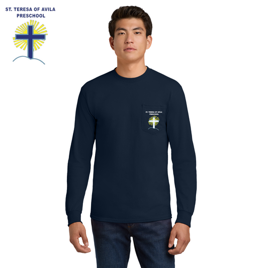 Gildan ®  - Ultra Cotton ®  100% US Cotton Long Sleeve T-Shirt with Pocket