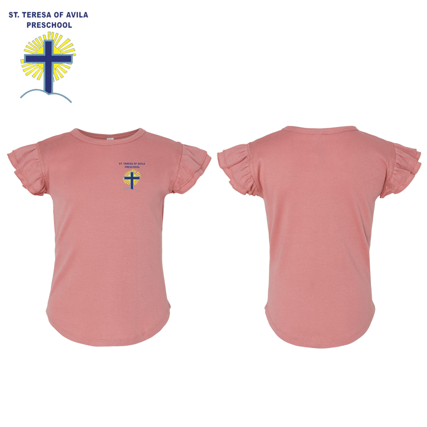 Rabbit Skins Toddler Flutter Sleeve Tee