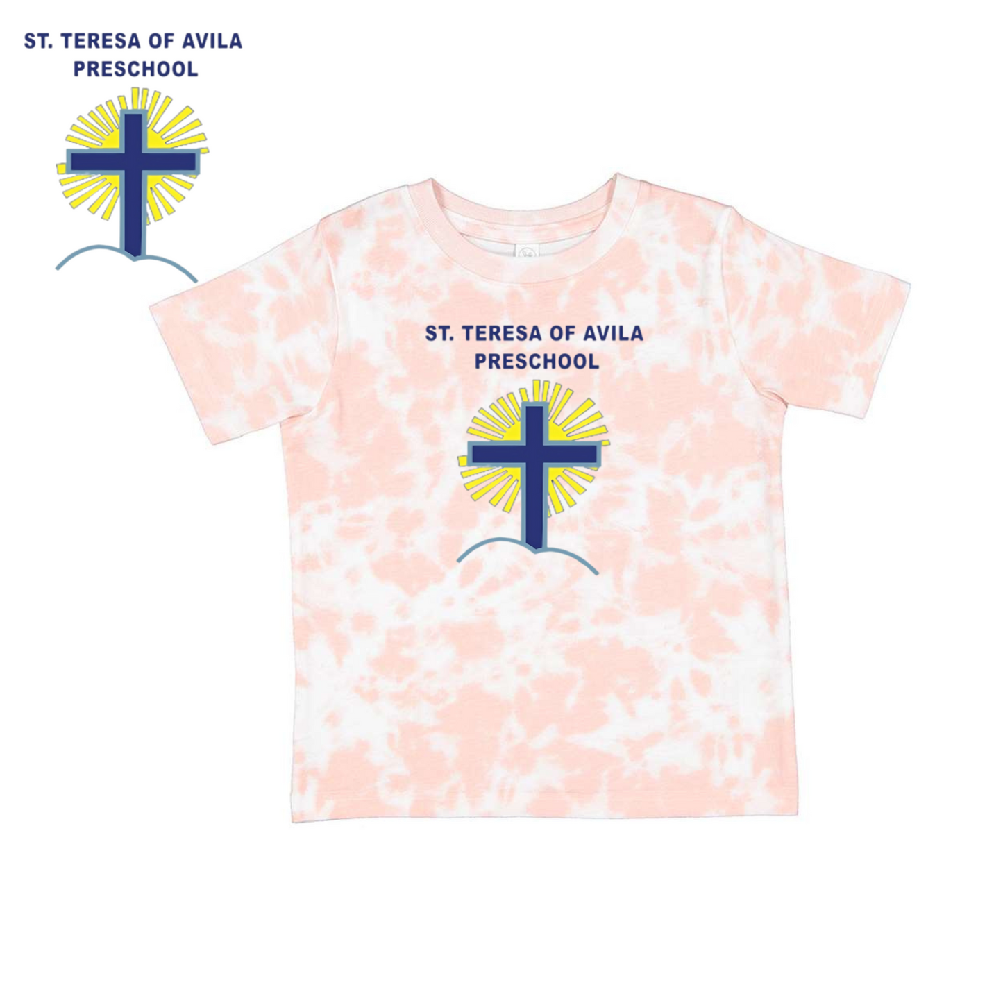 Rabbit Skins Toddler Fine Jersey Sky Tie Dye Tee