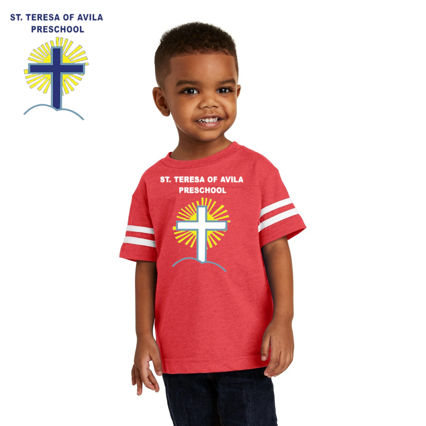 Rabbit Skins ™  Toddler Football Fine Jersey Tee