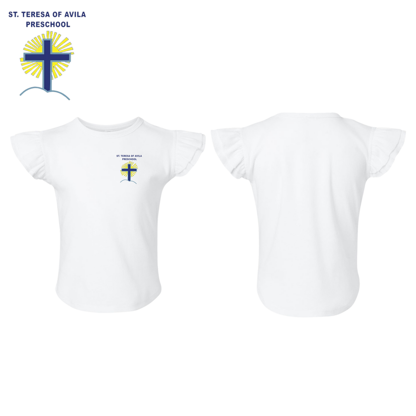 Rabbit Skins Toddler Flutter Sleeve Tee