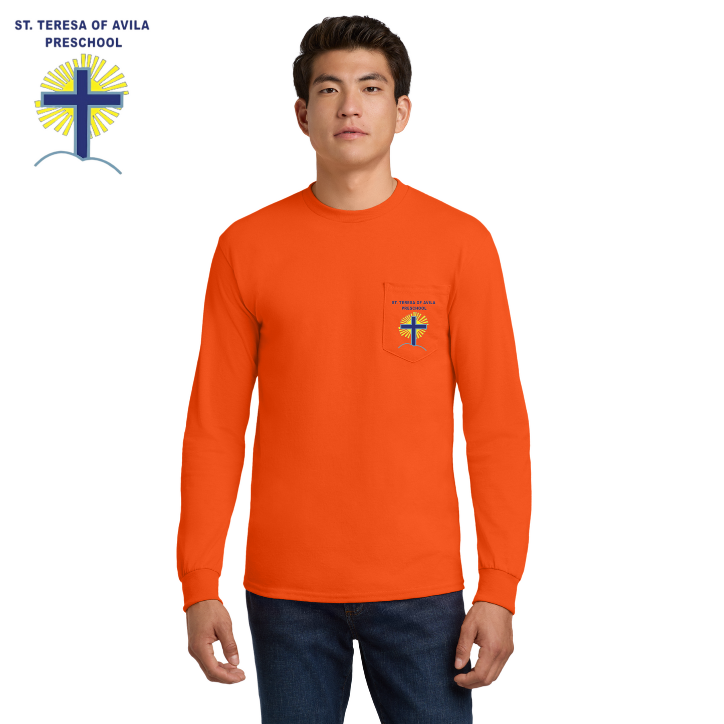 Gildan ®  - Ultra Cotton ®  100% US Cotton Long Sleeve T-Shirt with Pocket