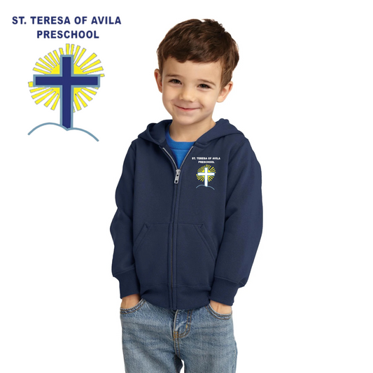 Port & Co ™  Toddler Core Fleece Full-Zip Hooded Sweatshirt w/ Embroidered Logo