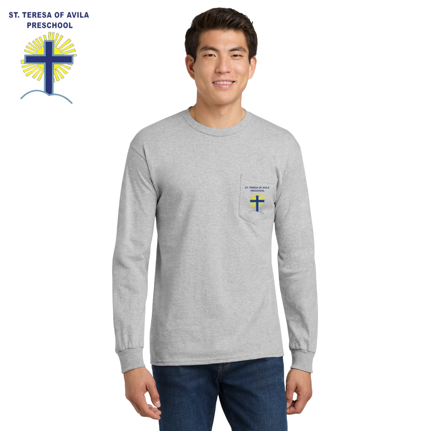 Gildan ®  - Ultra Cotton ®  100% US Cotton Long Sleeve T-Shirt with Pocket