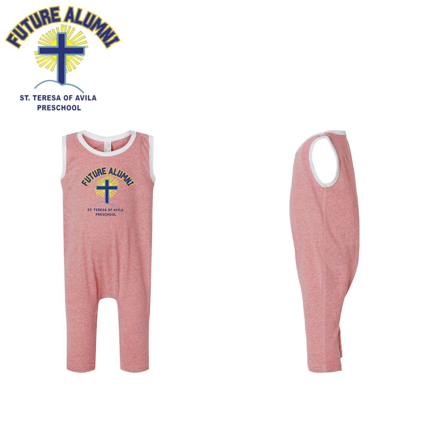 Rabbit Skins Infant Future Alumni Harborside Mélange Tank Romper