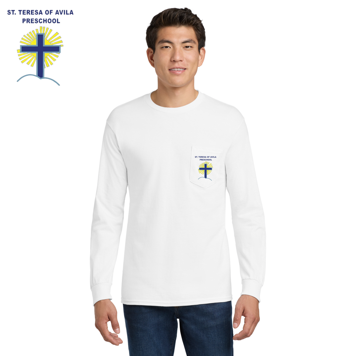 Gildan ®  - Ultra Cotton ®  100% US Cotton Long Sleeve T-Shirt with Pocket
