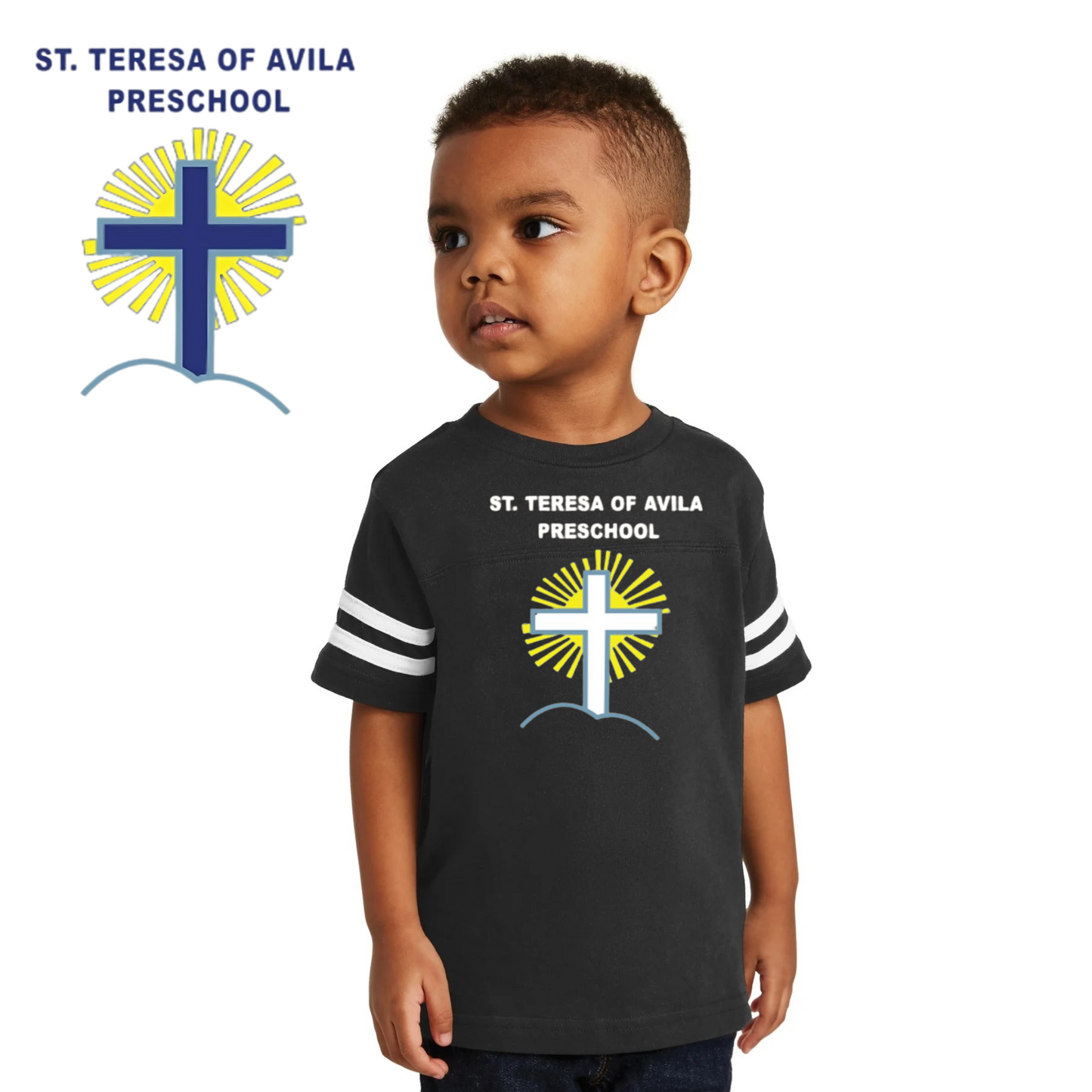 Rabbit Skins ™  Toddler Football Fine Jersey Tee