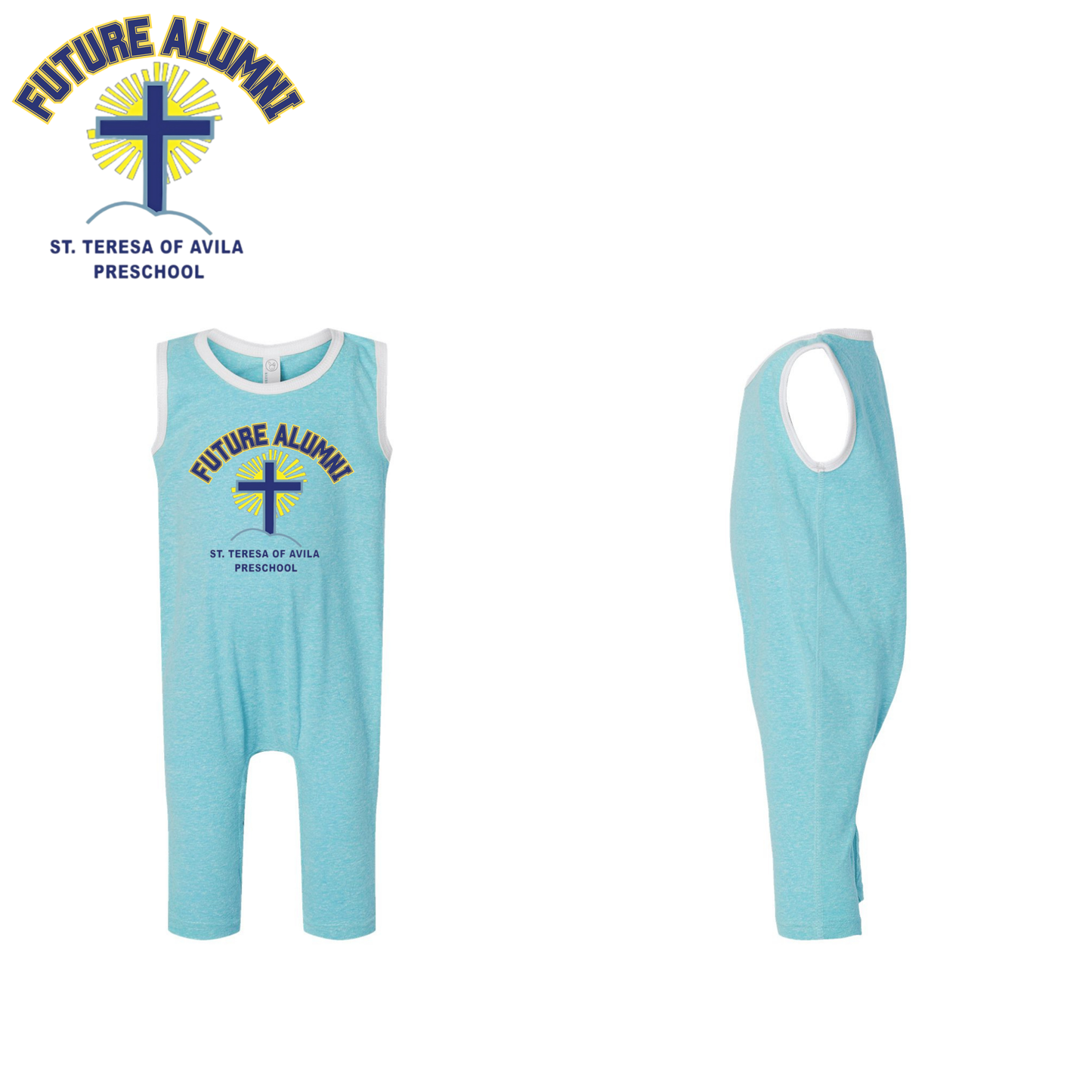 Rabbit Skins Infant Future Alumni Harborside Mélange Tank Romper