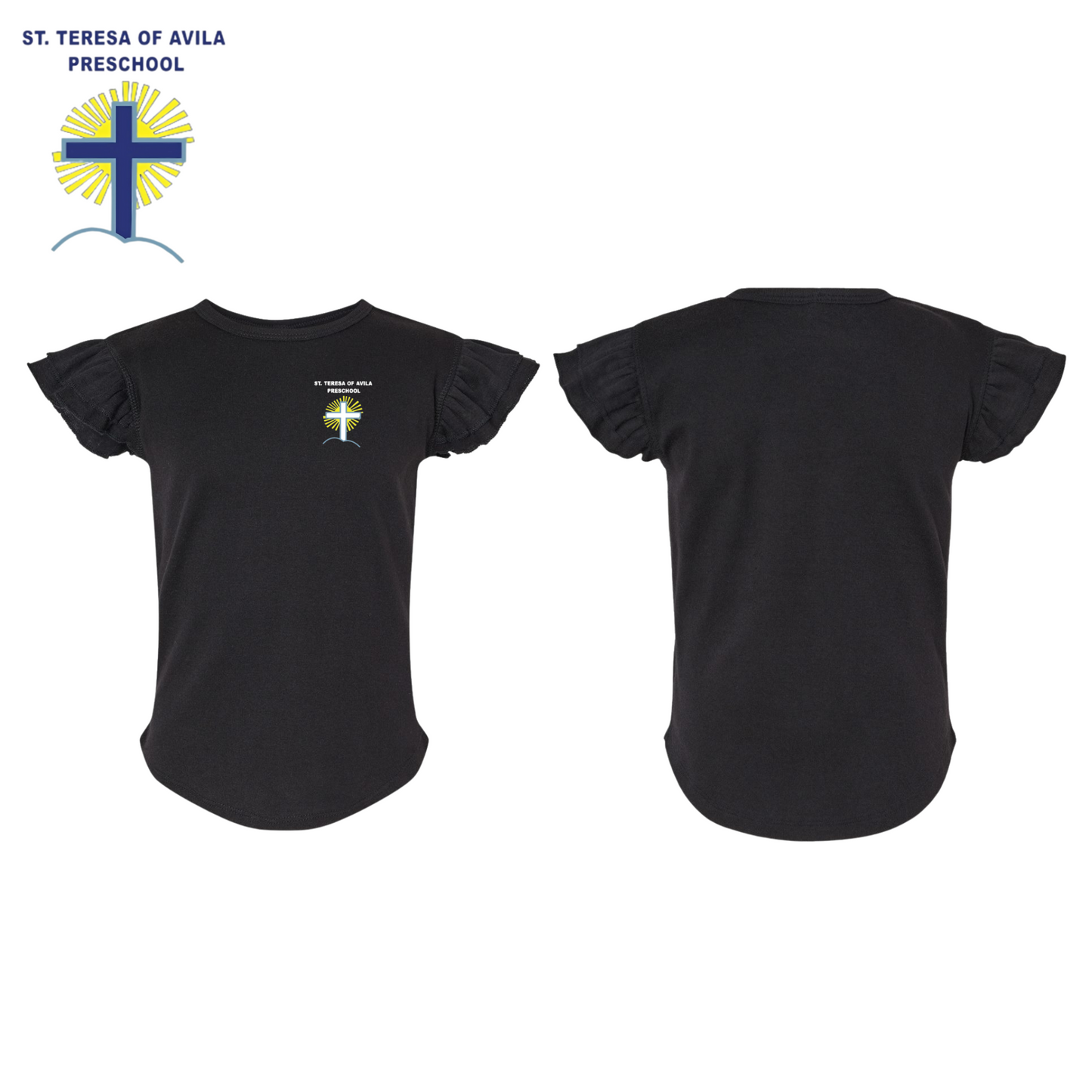 Rabbit Skins Toddler Flutter Sleeve Tee