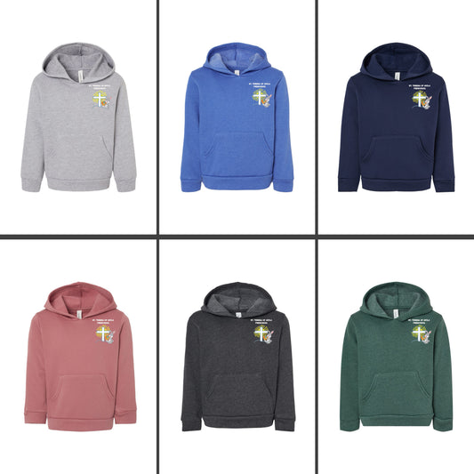 BELLA + CANVAS - Toddler Sponge Fleece Pullover Hoodie w/ Easter Bunny Embroidered Logo